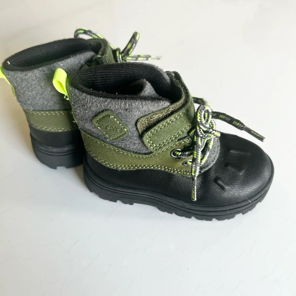 Carter's Size 6 Green and Gray Kids Toddler Boots